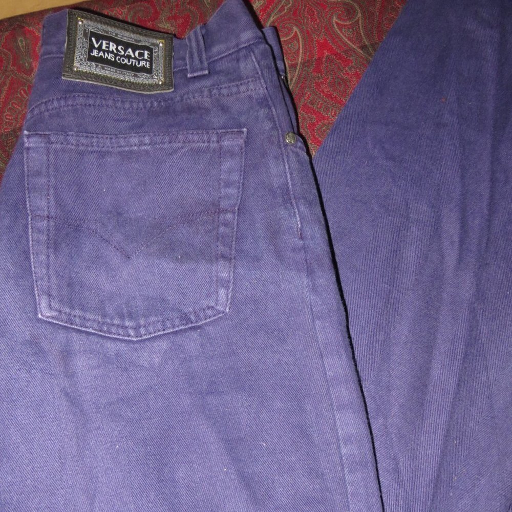 Versace Jeans Couture Straight Leg Blue Denim Jeans Pants 33 47 Plus Size